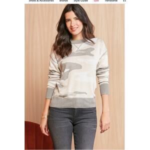 JOHN & JENN Evereve Dominic Camo Pullover // XS